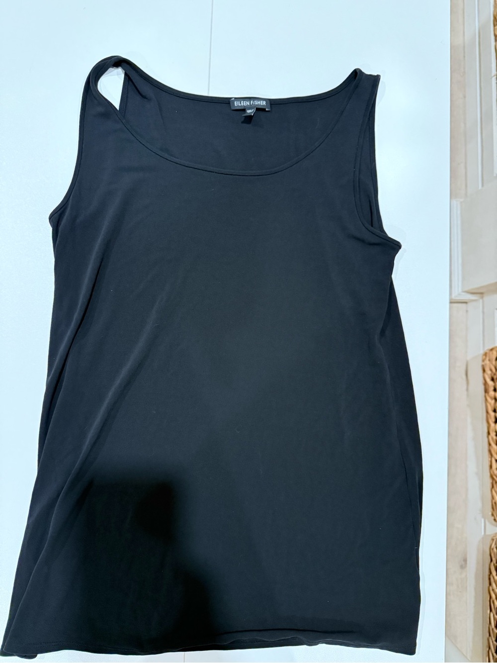 Eileen Fisher Black Scoop Neck Tank